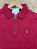 C-K ZIP-NECK POLO T-SHIRT