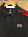 BLMN PARIS CONTRAST LOGO TAPE PLAQUE PIQUÉ POLO POLO T-SHIRT