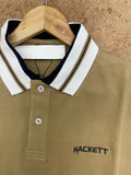 HKT LONDON CONTRAST-COLLAR PIQUÉ COTTON POLO T-SHIRT