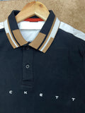 HKT JACQUARD COLLAR PANELLED POLO T-SHIRT