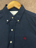 BROKS BRTHERS REGENT FIT NAVY BUTTON-DOWN PLAIN SHIRT