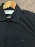 A-X MINIMALIST EMBROIDERED LOGO FORMAL/CASUAL PLAIN SHIRT