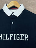 TMY CONTRAST COLLAR SLEEVE STRIPE RUGBY POLO T-SHIRT