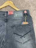 USP A REGULAR FIT STONE WASH CHARCOAL GREY JEANS