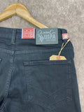 USP A REGULAR FIT SOLID PURE BLACK JEANS