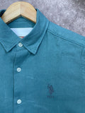 USP A REGULAR FIT TEXTURED WAFFLE CASUAL OG SHIRT