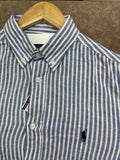 RLP CUSTOM FIT BENGAL STRIPED LINEN CASUAL STRIPE SHIRTS