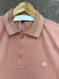 LOR PIANA TIPPED COLLAR CREST EMBROIDERED POLO T-SHIRT