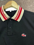 LCST STRIPED COLLAR CROCODILE LOGO POLO T-SHIRT