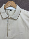 ZEGNA CONTRAST TRIM PLACKET POLO T-SHIRT