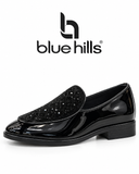 Blue Hills Black Patent Embellished Loafers  Product Description