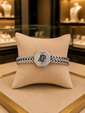 AP Classic Silver Braided Chain Bracelet