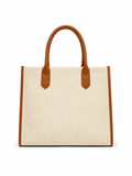 TRY BURCH ELLA IN CANVAS AND LEATHER TOTE LADIES BAG