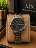 Armani Exchange (A|X) Hampton Chronograph Stainless Steel Metal strap original watch