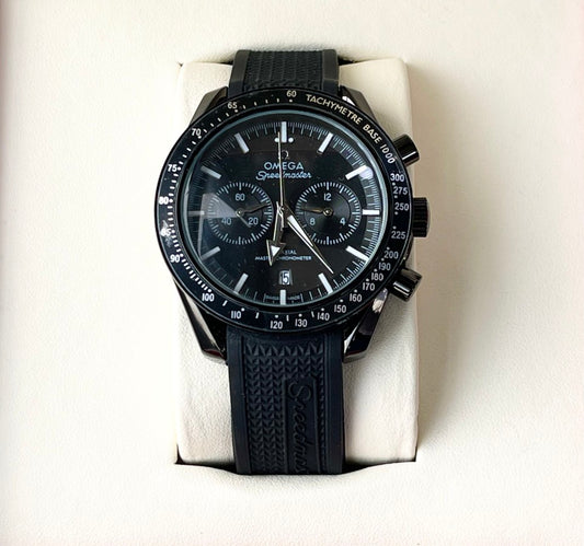 OMEG CHRONO SILICON STRAP WATCH