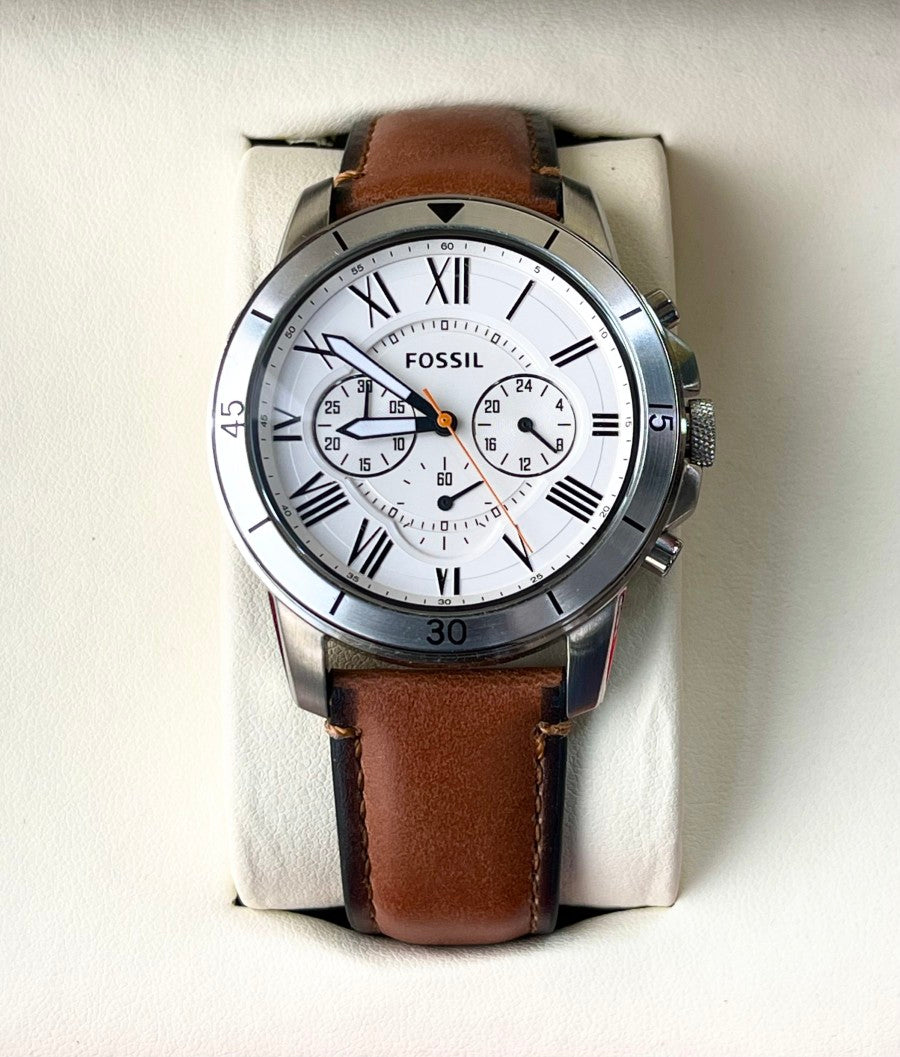 FSL QUARTZ LEATHER WATCH