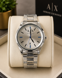 Armani Exchange AX7305 Men’s Silver Dial Stainless Steel Watch – Silver metal strap watch