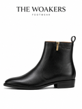 THE WOAKES Premium Pointed-Toe Zipper Dress Boots