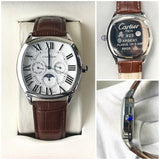 CARTIR QUARTZ LEATHER WATCH