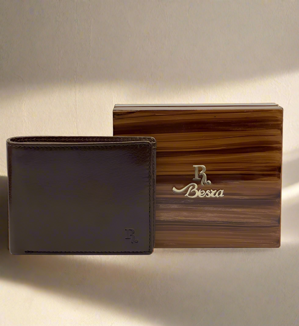 BERSA PREMIUM LEATHER  BI FOLD MENS  WALLET