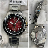Tissot Seastar 1000 Chronograph - Burgundy Red Dial high end metal strap watch