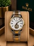 Two-Tone Rolex Oyster Perpetual Label Noir "Tourbillon" Tribute metal strap Watch