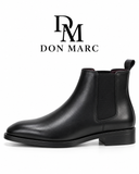DON MARC Men’s Black Leather Chelsea Ankle Boots