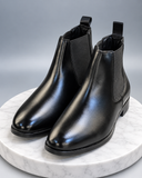 Lacoste Men’s Black Leather Chelsea Ankle Boots