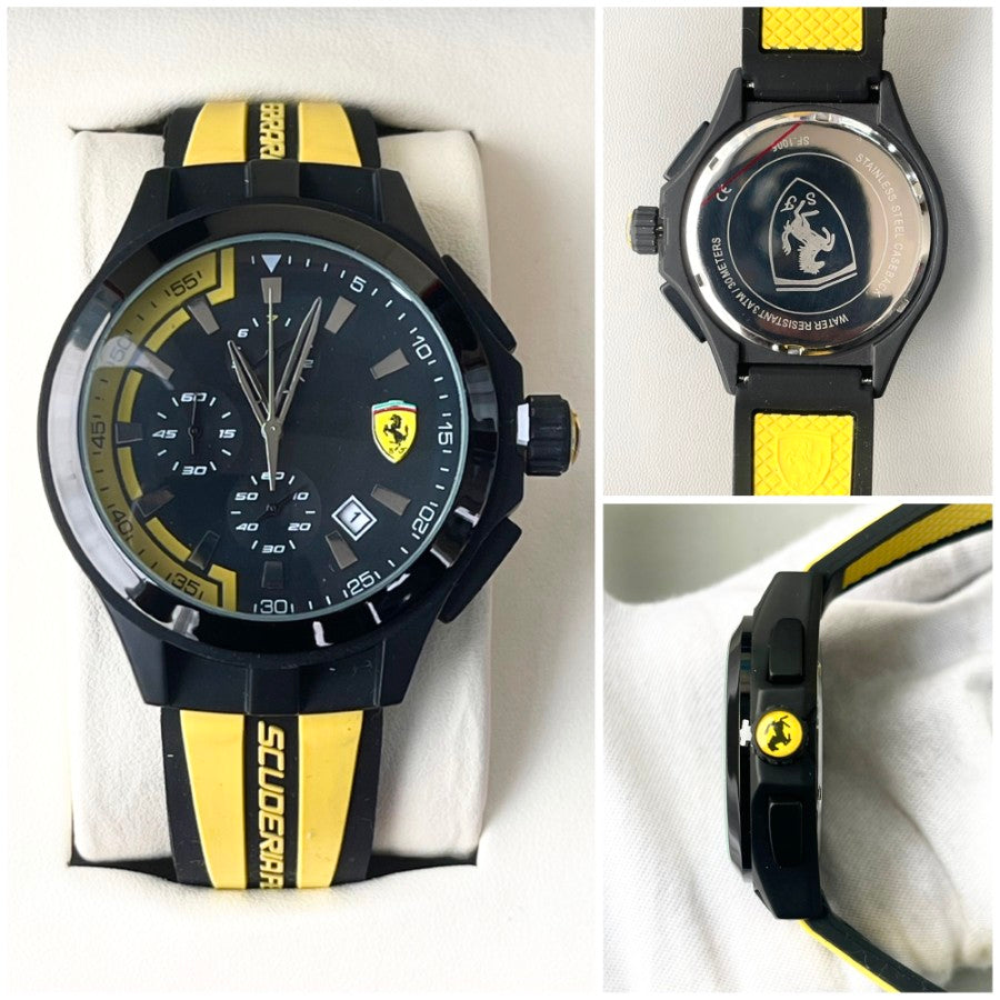 FERARI DESIGNER SILICON STRAP WATCH