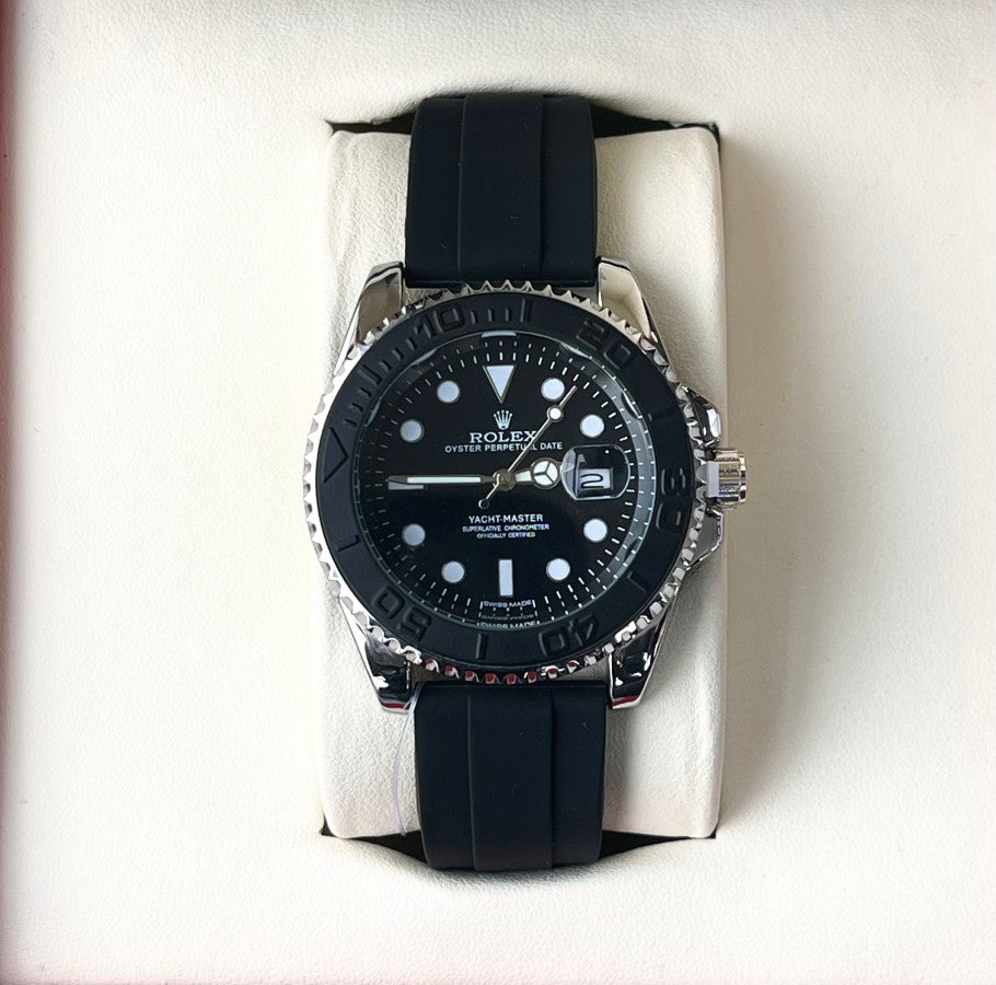 ROLX QUARTZ SILICON STRAP WATCH