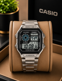 G-shock Casio AE-1200WH-1A "World Time" Royale metal strap watch