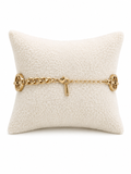 Elegant Gold-Tone Designer-Inspired Link Bracelet
