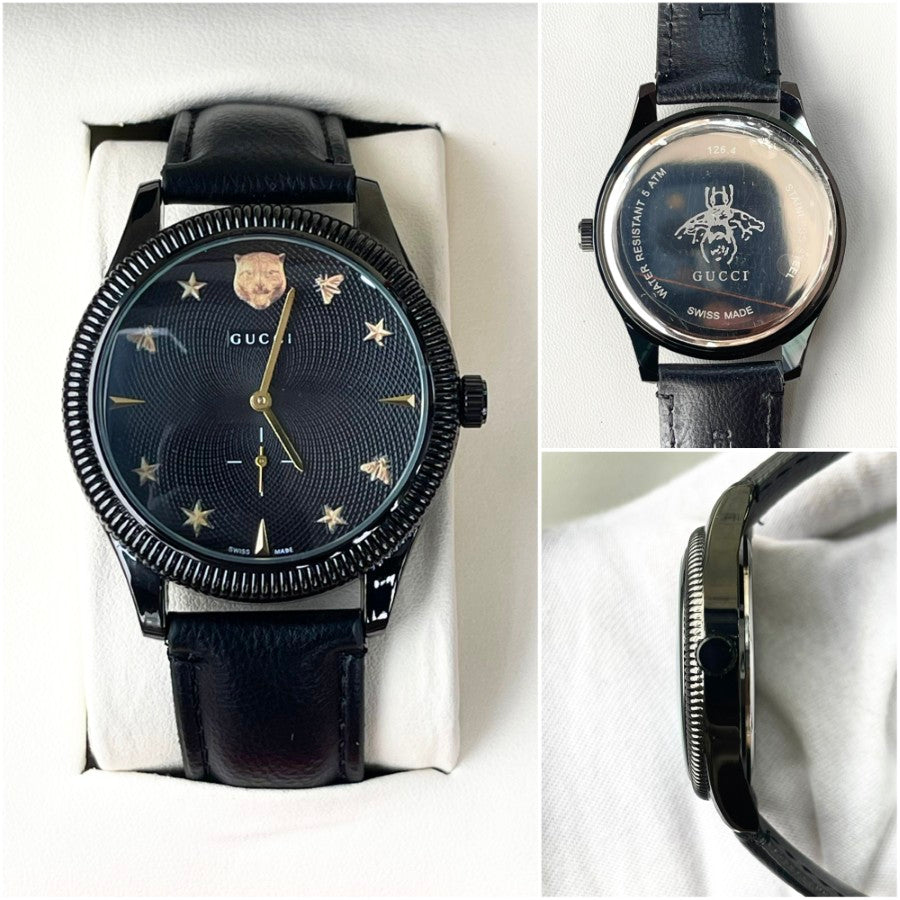 GCCI LEATHER STRAP WATCH