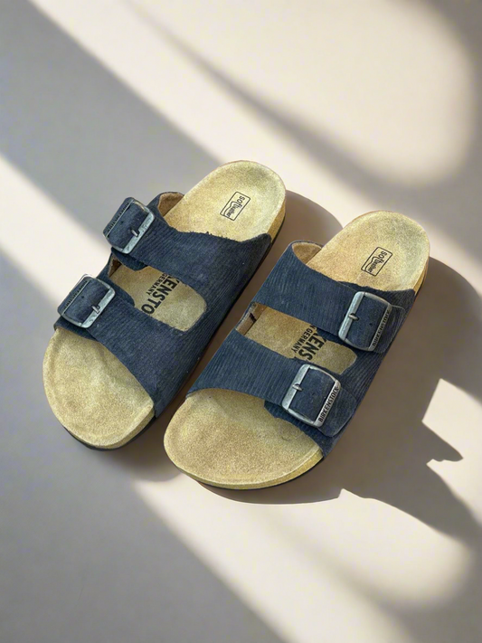 BRKN STRIPES LEATHER SLIPPER