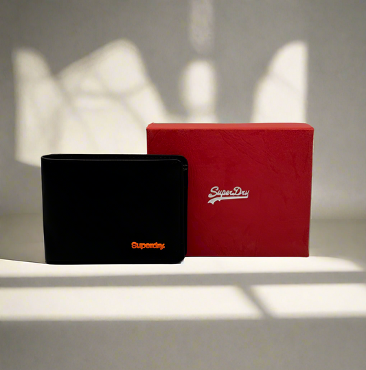 SUPERDRY LEATHER BI FOLD MENS  WALLET