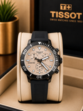 Tissot Seastar Chronograph Watch – White Dial & Black Silicon Strap watch
