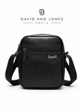 David & Jones Men’s Premium Black Crossbody Bag