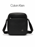 BLACK CLVIN KLIN QUILTED CROSSBODY MESSENGER BAG
