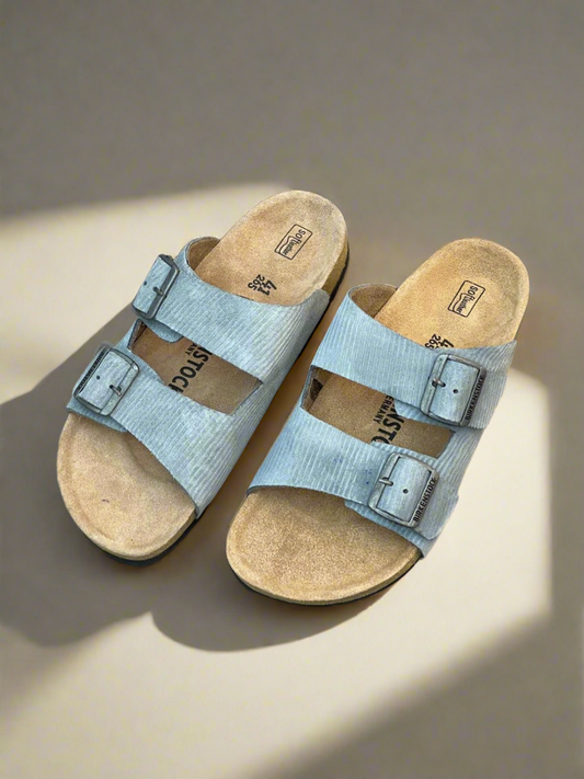 BRKN STRIPES LEATHER SLIPPER