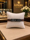 L-V Luxury Brown Leather Bracelet