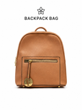 FASHION  SLEEK TAUPE PEBBLED LEATHER BACKPACK LADIES BACK PACK