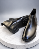 SG Men’s Black Leather Chelsea Ankle Boots