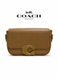 COCH MINIMALIST CAMEL SHOULDER BAG WITH BOLD 'C' HARDWARE LADIES SLING BAG