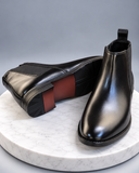 Lacoste Men’s Black Leather Chelsea Ankle Boots