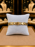 Elite Sculpted Gold-Finish Bracelet