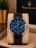 Maserati Blue Dial Leather Strap original Watch