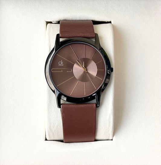 C-K BASIC LEATHER WATCH