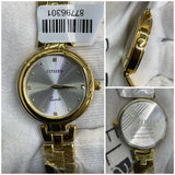 Citizen Quartz 23K Gold Plated Diamond Accent Ladies' Watch