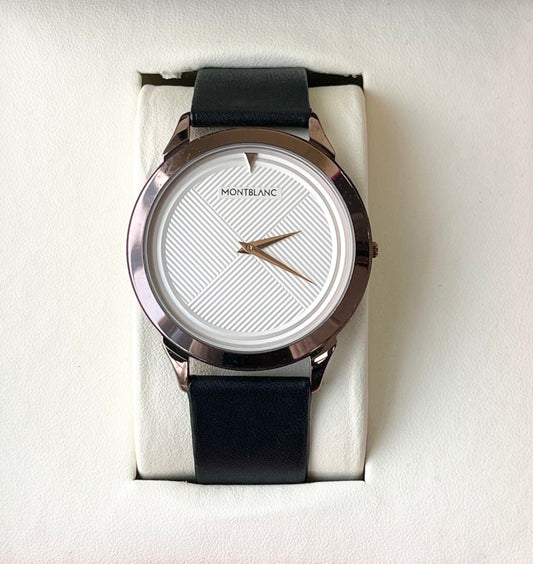 MONT BLNC BASIC LEATHER WATCH
