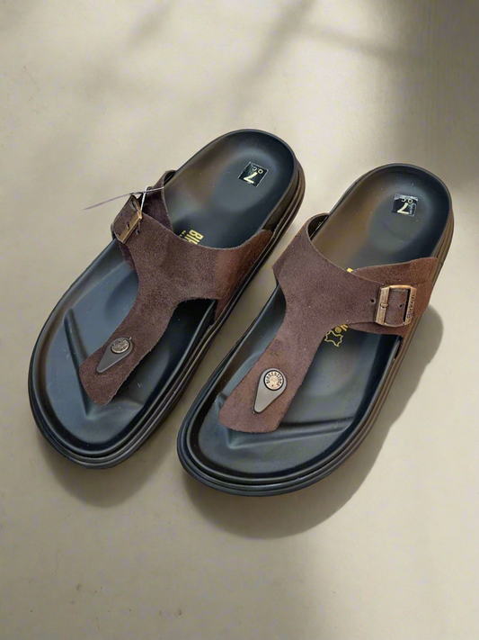 BRKN BLACK SOLE LEATHER SLIPPER